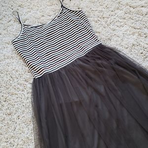 Striped tulle dress